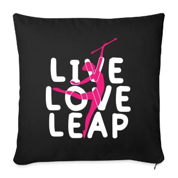 Baton Twirler, Baton Twirling, Gymnastics - Sofa pillowcase 17,3'' x 17,3'' (45 x 45 cm) - black - Front