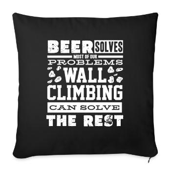 Wall climbers, wall climbers - Sofa pillowcase 17,3'' x 17,3'' (45 x 45 cm) - black - Front
