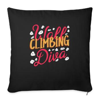 Wall climbers, wall climbers - Sofa pillowcase 17,3'' x 17,3'' (45 x 45 cm) - black - Front