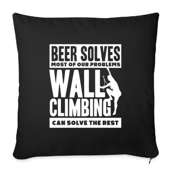 Wall climbers, wall climbers - Sofa pillowcase 17,3'' x 17,3'' (45 x 45 cm) - black - Front