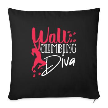 Wall climbers, wall climbers - Sofa pillowcase 17,3'' x 17,3'' (45 x 45 cm) - black - Front