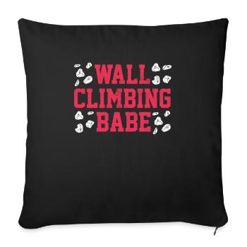 Wall climbers, wall climbers - Sofa pillowcase 17,3'' x 17,3'' (45 x 45 cm) - black - Front