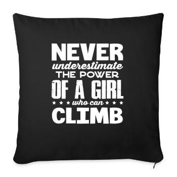 Wall climbers, wall climbers - Sofa pillowcase 17,3'' x 17,3'' (45 x 45 cm) - black - Front