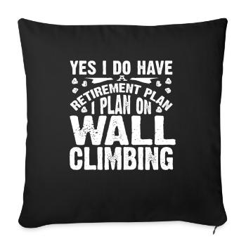 Wall climbers, wall climbers - Sofa pillowcase 17,3'' x 17,3'' (45 x 45 cm) - black - Front
