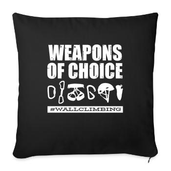 Wall climbers, wall climbers - Sofa pillowcase 17,3'' x 17,3'' (45 x 45 cm) - black - Front