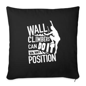 Wall climbers, wall climbers - Sofa pillowcase 17,3'' x 17,3'' (45 x 45 cm) - black - Front