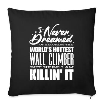 Wall climbers, wall climbers - Sofa pillowcase 17,3'' x 17,3'' (45 x 45 cm) - black - Front