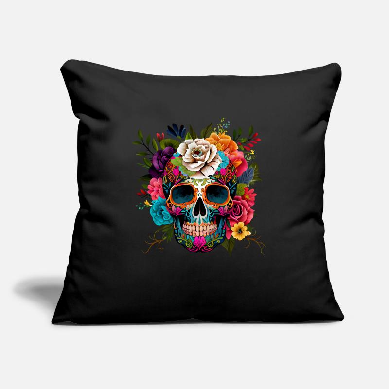 Día de Muertos Sugar Skull Mexican Skull Sofa pillowcase 17,3'' x 17,3'' (45 x 45 cm)