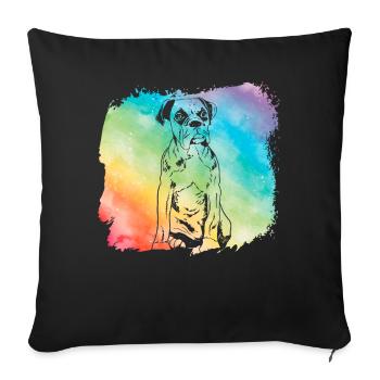 Boxeur - Housse de coussin décorative 45 x 45 cm - noir - Devant