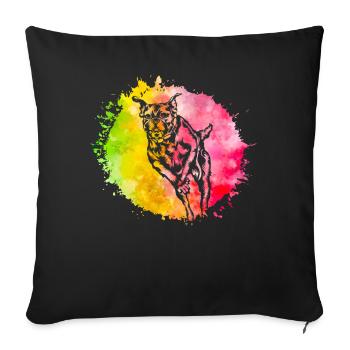 Boxeur - Housse de coussin décorative 45 x 45 cm - noir - Devant