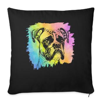 Boxeur - Housse de coussin décorative 45 x 45 cm - noir - Devant