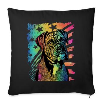 Boxeur - Housse de coussin décorative 45 x 45 cm - noir - Devant