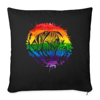 Boxeur - Housse de coussin décorative 45 x 45 cm - noir - Devant