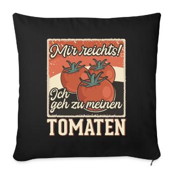 Gehe Zu Tomaten Tomatensorten Gartenfreunde - Sofakissenbezug 45 x 45 cm - Schwarz - Vorne