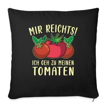 Gehe Zu Tomaten Tomatensorten Gartenfreunde - Sofakissenbezug 45 x 45 cm - Schwarz - Vorne