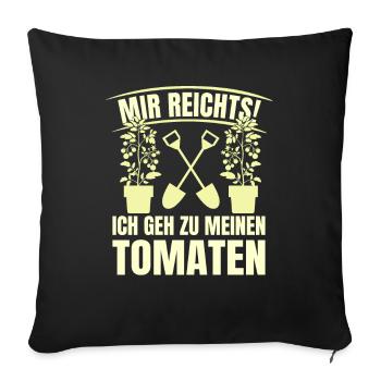 Gehe Zu Tomaten Tomatensorten Gartenfreunde - Sofakissenbezug 45 x 45 cm - Schwarz - Vorne