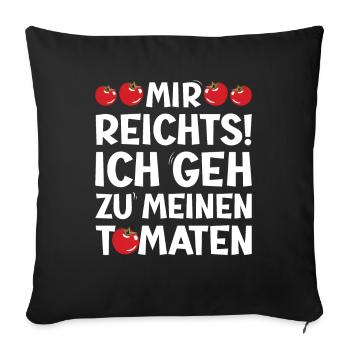 Gehe Zu Tomaten Tomatensorten Gartenfreunde - Sofakissenbezug 45 x 45 cm - Schwarz - Vorne