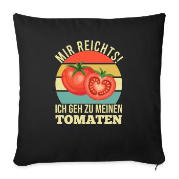 Gehe Zu Tomaten Tomatensorten Gartenfreunde - Sofakissenbezug 45 x 45 cm - Schwarz - Vorne