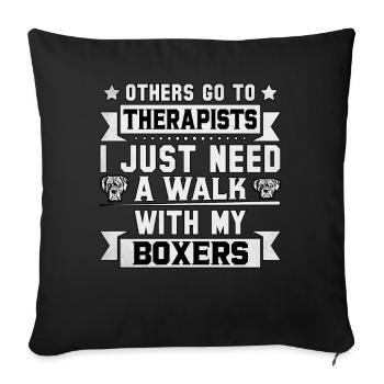 Boxeur - Housse de coussin décorative 45 x 45 cm - noir - Devant