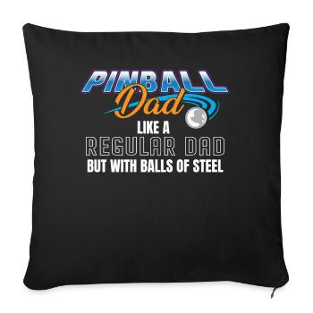 Pinball player - Sofa pillowcase 17,3'' x 17,3'' (45 x 45 cm) - black - Front