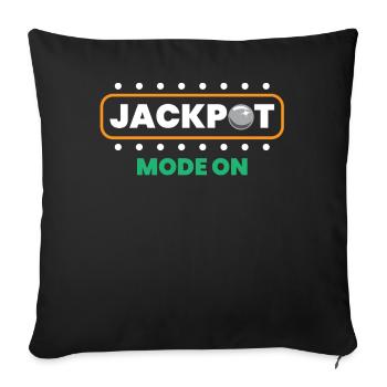 Pinball player - Sofa pillowcase 17,3'' x 17,3'' (45 x 45 cm) - black - Front