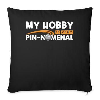 Pinball player - Sofa pillowcase 17,3'' x 17,3'' (45 x 45 cm) - black - Front