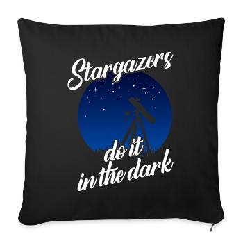 Gaz stellaire, Cosmologie, Astronomie - Jumelles - Housse de coussin décorative 45 x 45 cm - noir - Devant