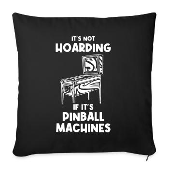 Pinball player - Sofa pillowcase 17,3'' x 17,3'' (45 x 45 cm) - black - Front