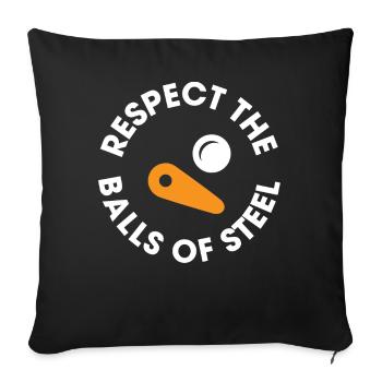 Pinball player - Sofa pillowcase 17,3'' x 17,3'' (45 x 45 cm) - black - Front