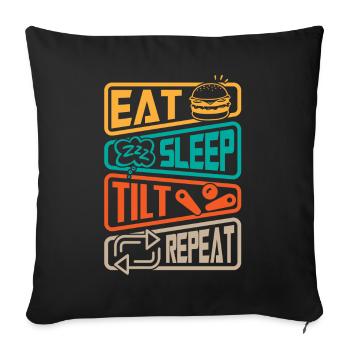 Pinball player - Sofa pillowcase 17,3'' x 17,3'' (45 x 45 cm) - black - Front