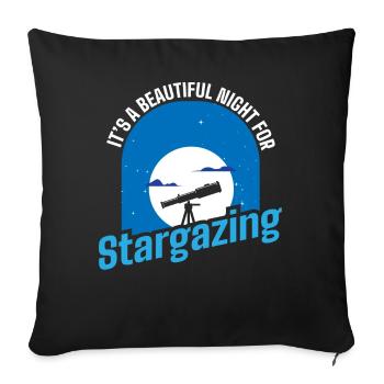 Gaz stellaire, Cosmologie, Astronomie - Jumelles - Housse de coussin décorative 45 x 45 cm - noir - Devant