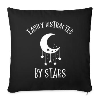 Gaz stellaire, Cosmologie, Astronomie - Jumelles - Housse de coussin décorative 45 x 45 cm - noir - Devant