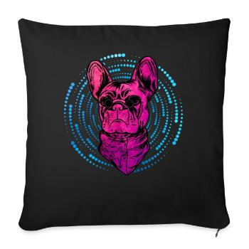 Bouledogue français - Housse de coussin décorative 45 x 45 cm - noir - Devant