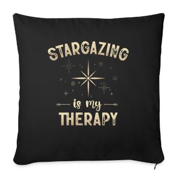 Astrophotography, Astronomy, Stargazing - Sofa pillowcase 17,3'' x 17,3'' (45 x 45 cm) - black - Front