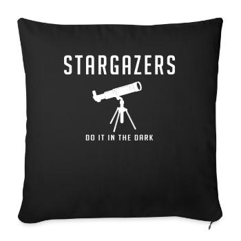Astrophotography, astronomy, stargazing - Sofa pillowcase 17,3'' x 17,3'' (45 x 45 cm) - black - Front