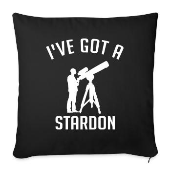 Astrophotography, astronomy, stargazing - Sofa pillowcase 17,3'' x 17,3'' (45 x 45 cm) - black - Front