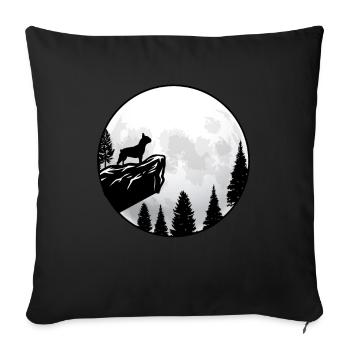 Bouledogue français - Housse de coussin décorative 45 x 45 cm - noir - Devant