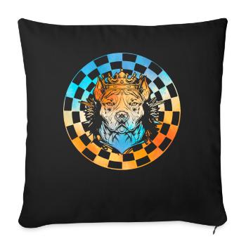 Pitbull - Housse de coussin décorative 45 x 45 cm - noir - Devant