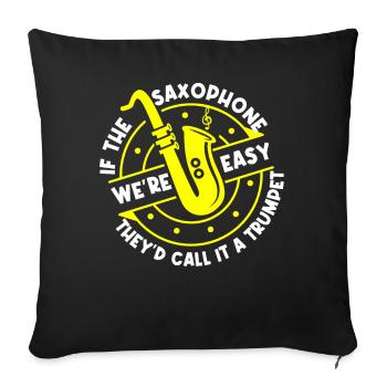 Saxophoniste, Saxophone, Son, Smooth Jazz - Housse de coussin décorative 45 x 45 cm - noir - Devant