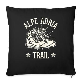 Crossing the Alps Alpe Adria Trail Ferwanderweg - Sofa pillowcase 17,3'' x 17,3'' (45 x 45 cm) - black - Front