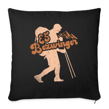 Alpenüberquerung Oberstdorf Meran E5 Fernwanderweg - Sofakissenbezug 45 x 45 cm - Schwarz - Vorne