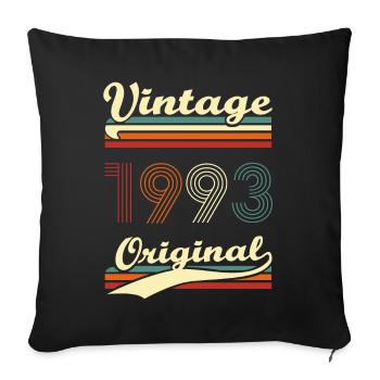 Vintage 1993 original 30 years anniversary - Sofa pillowcase 17,3'' x 17,3'' (45 x 45 cm) - black - Front