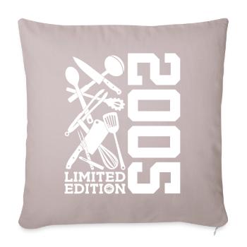ÉDITION LIMITÉE 2005 CUISINE POUR LE 21E ANNIVERSAIRE DU CHEF - Housse de coussin décorative 45 x 45 cm - taupe clair - Devant