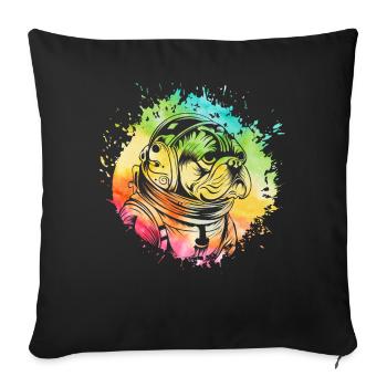 Bouledogue anglais - Housse de coussin décorative 45 x 45 cm - noir - Devant