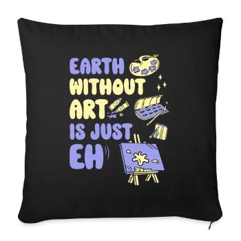 Professeur d’art Drôle de dicteur Cours d’art Cours d’art - Housse de coussin décorative 45 x 45 cm - noir - Devant