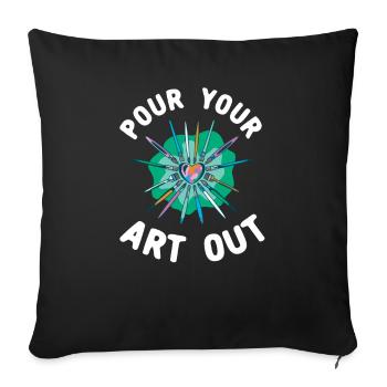 Art Teacher Funny Saying Art Course Art Class - Sofa pillowcase 17,3'' x 17,3'' (45 x 45 cm) - black - Front