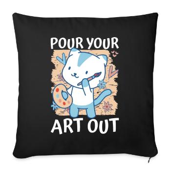 Art Teacher Funny Saying Art Course Art Class - Sofa pillowcase 17,3'' x 17,3'' (45 x 45 cm) - black - Front