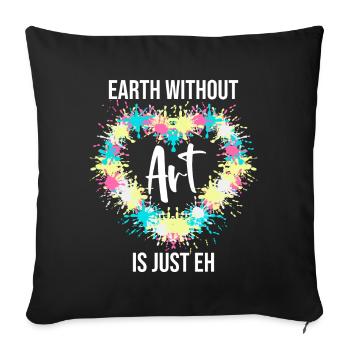Professeur d’art Drôle de dicteur Cours d’art Cours d’art - Housse de coussin décorative 45 x 45 cm - noir - Devant