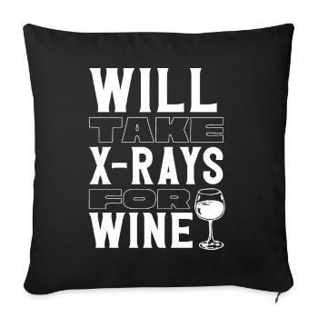 Technicien en rayons X, Technicien en radiologie - Housse de coussin décorative 45 x 45 cm - noir - Devant