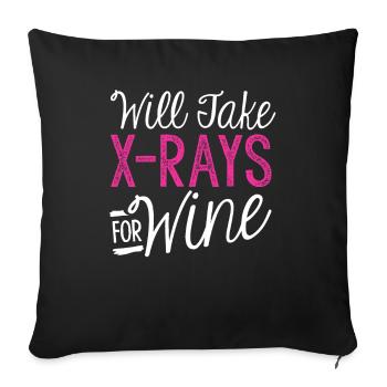 Technicien en rayons X, Technicien en radiologie - Housse de coussin décorative 45 x 45 cm - noir - Devant